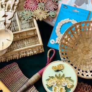 Handcrafted Woven Basket and Decor Set